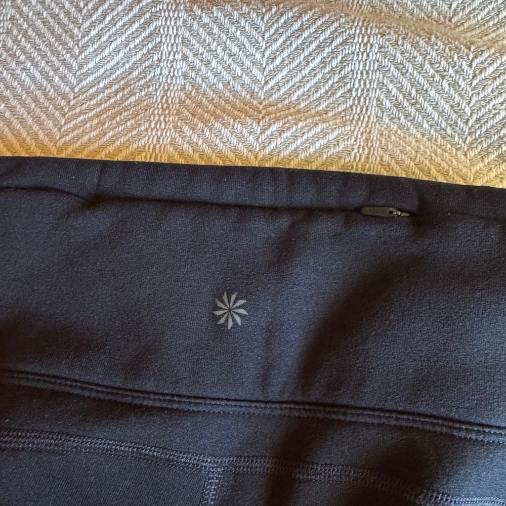 Athleta Altitude Tight Black Fleece Lined High Rise Leggings Womens XL 486203 - Picture 5 of 11